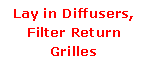 Text Box: Lay in Diffusers,Filter Return Grilles